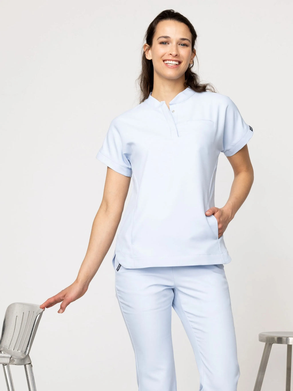 Bluza medyczna damska - MILA sky blue