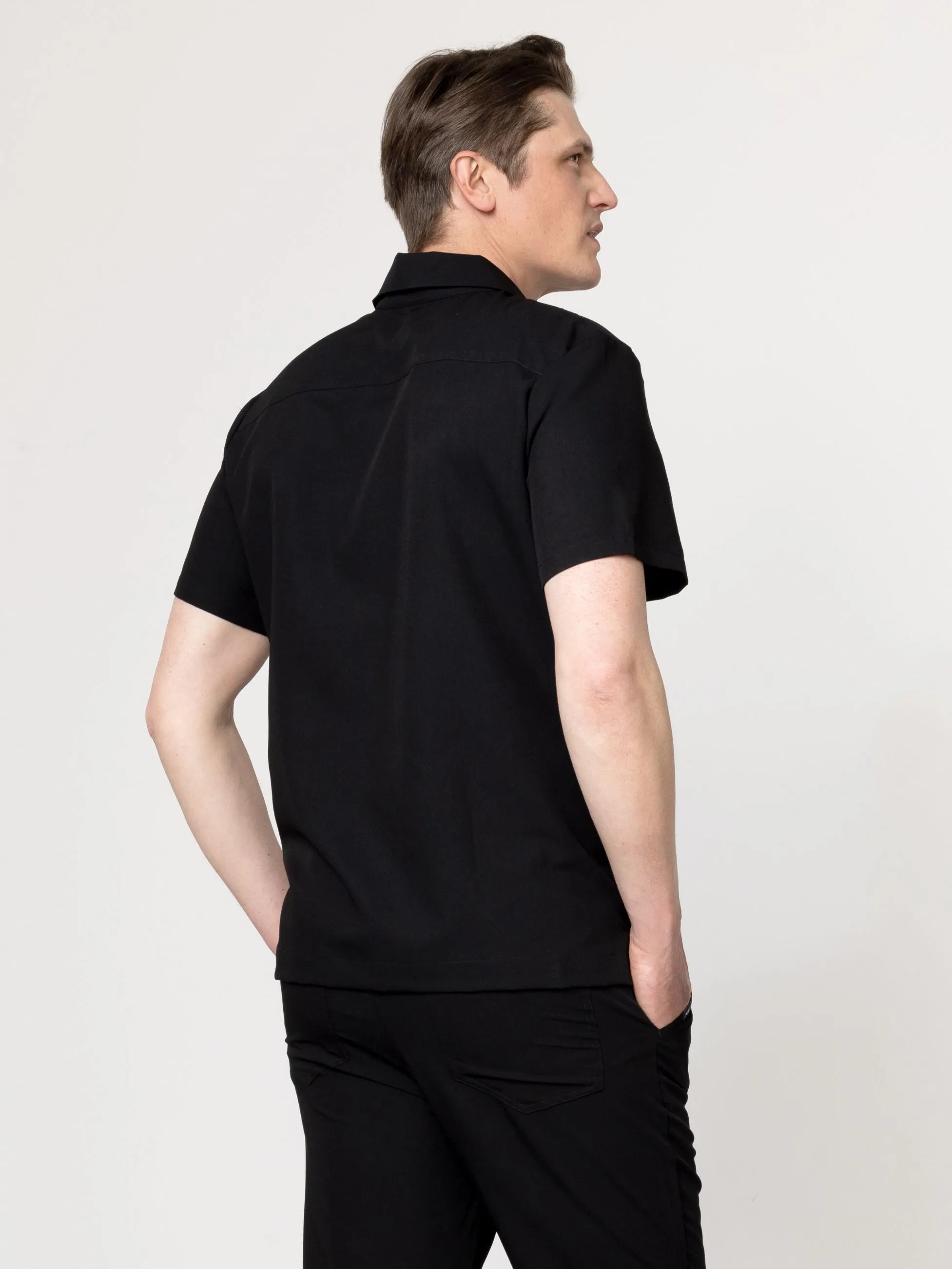 Bluza medyczna męska Polo czarna