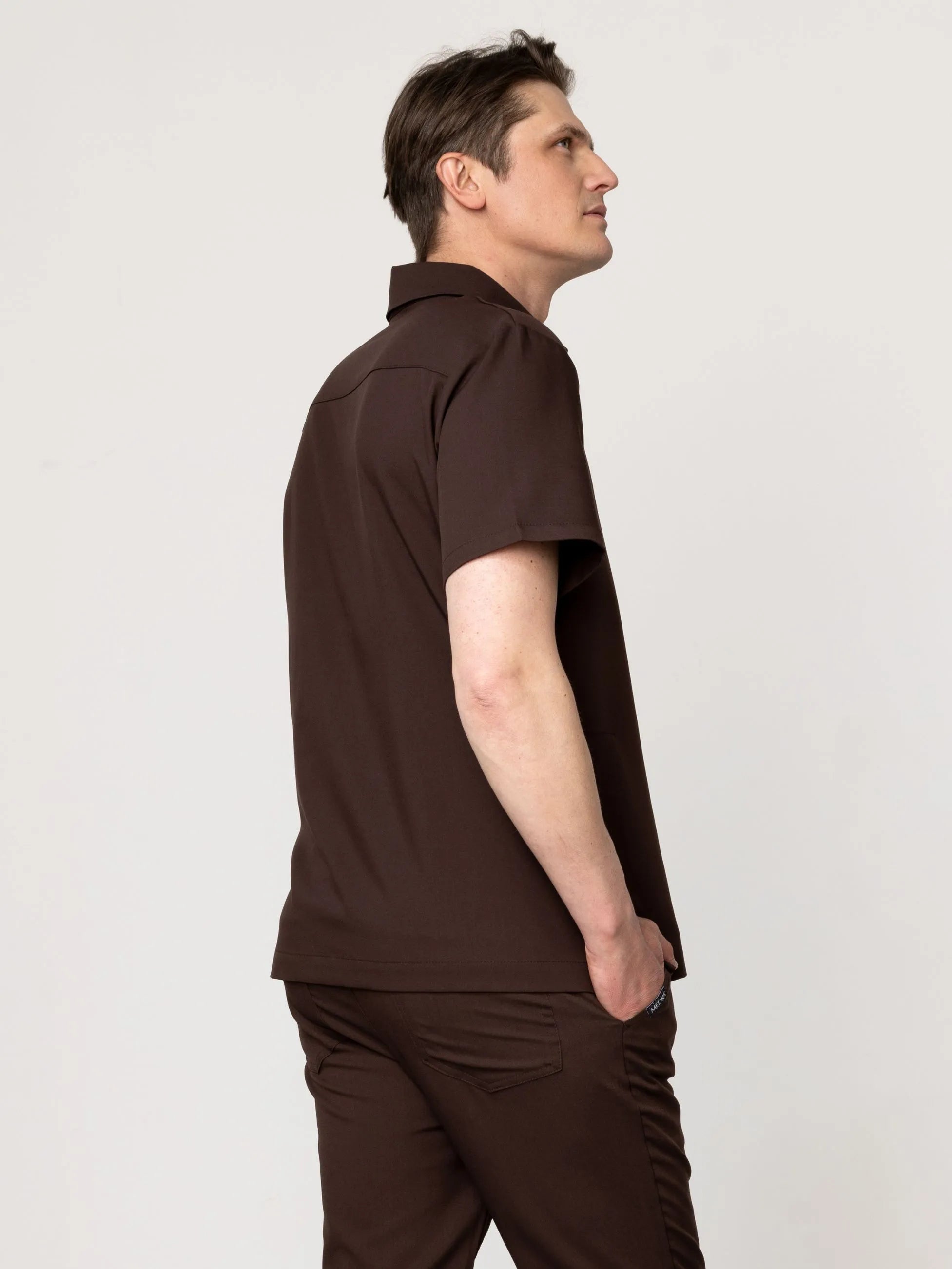 Bluza medyczna męska Polo espresso