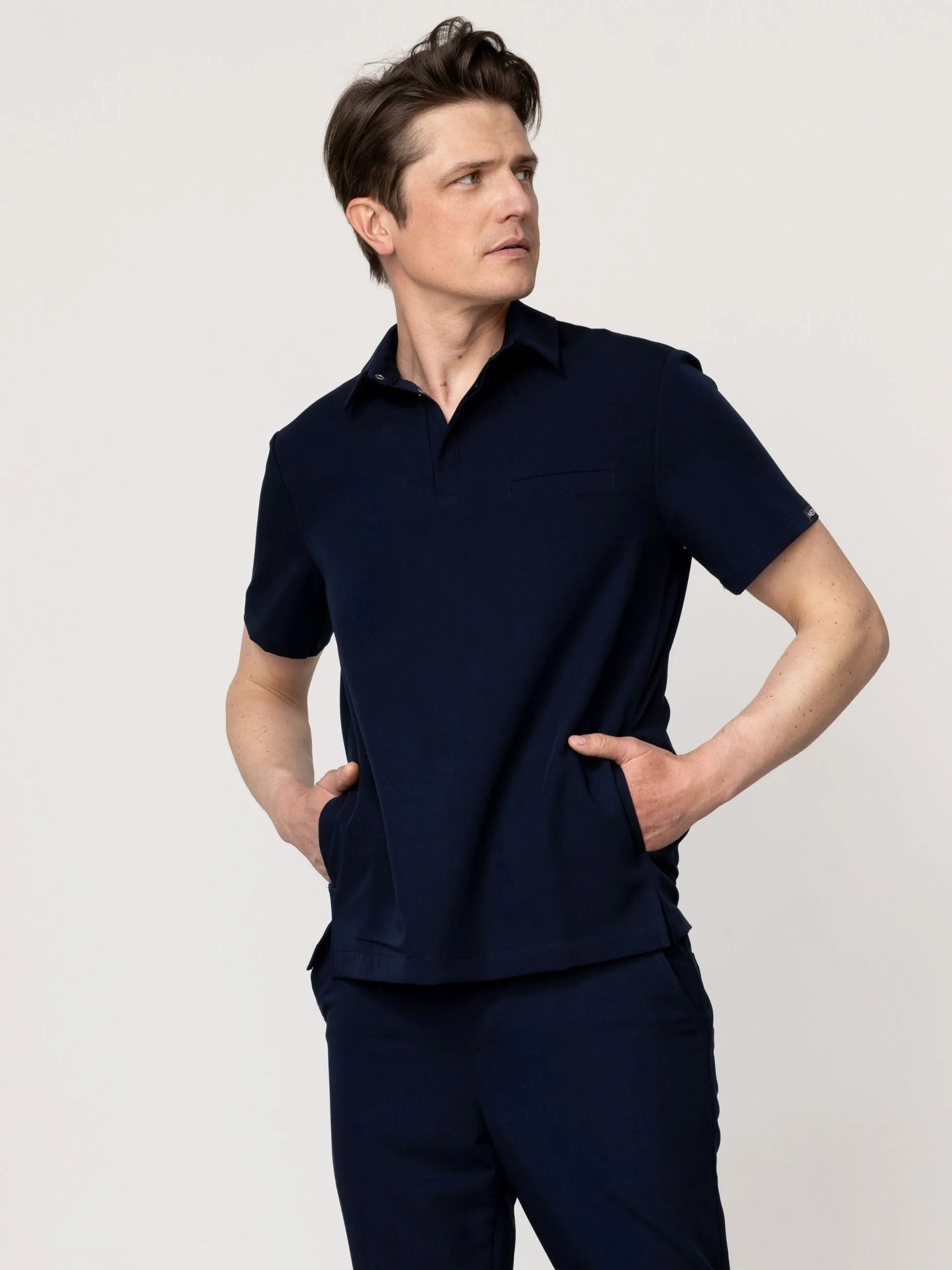 Bluza medyczna męska Polo navy blue