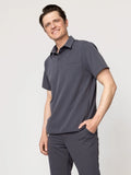 Bluza medyczna męska Polo stalowa