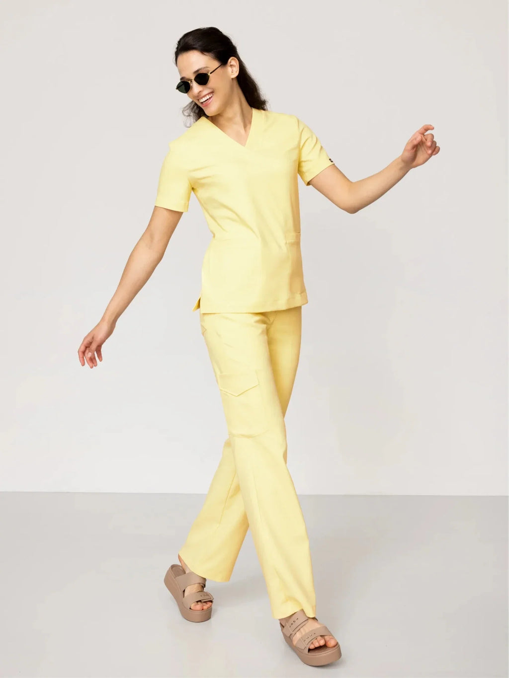 Bluza medyczna damska - MOXI butter yellow