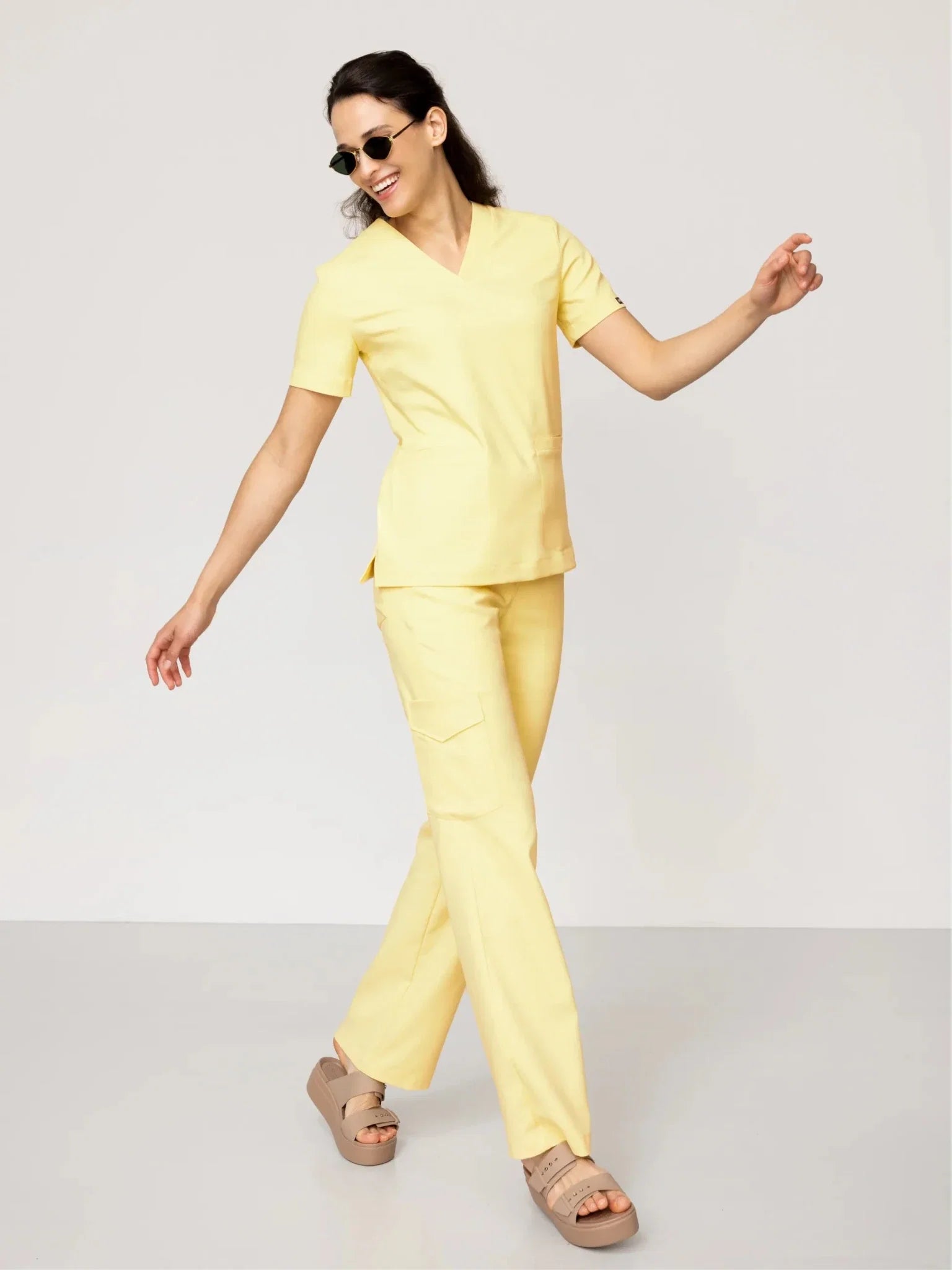 Bluza medyczna damska - MOXI butter yellow