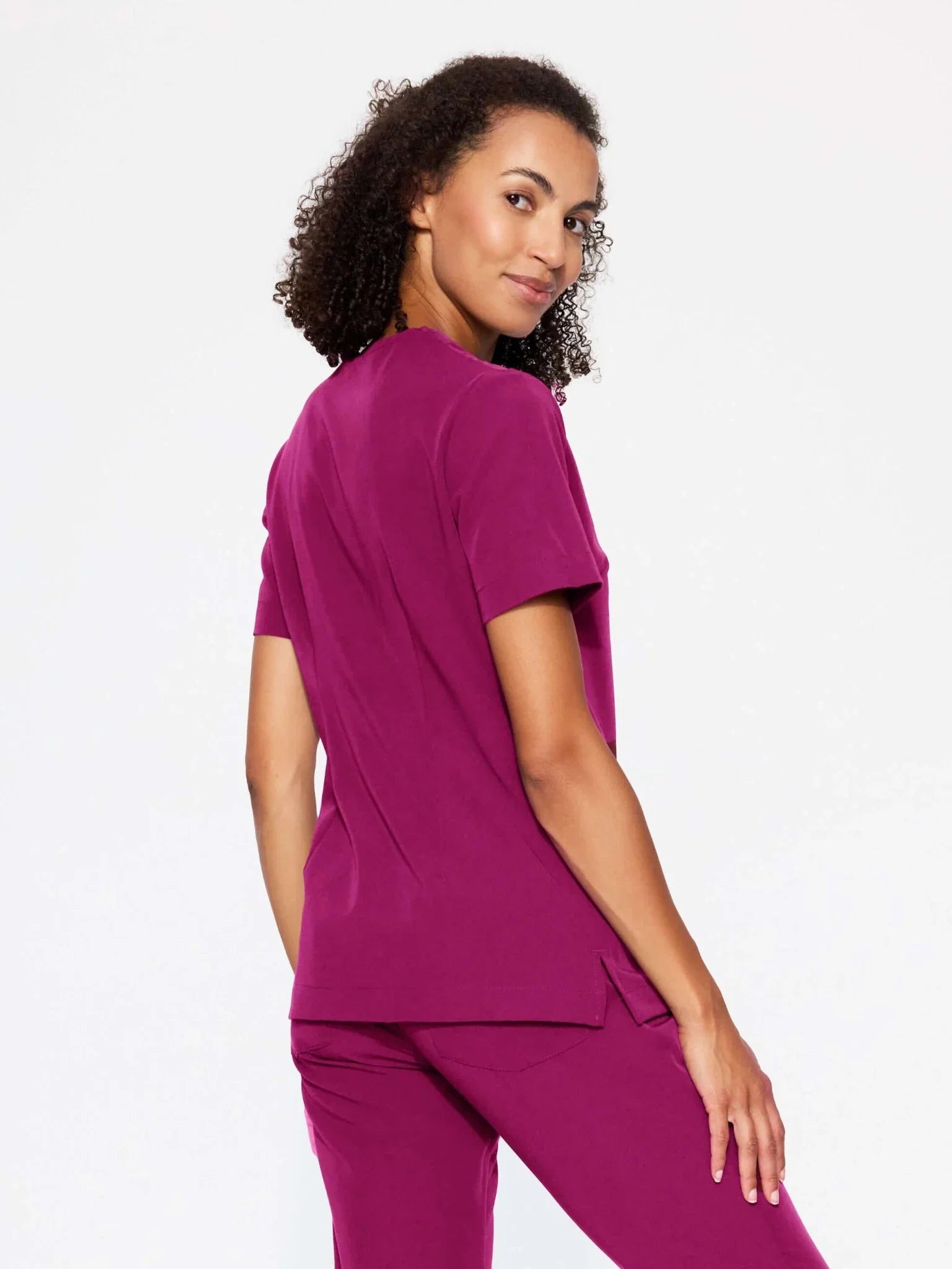 Bluza medyczna damska - MOXI dark rose OUTLET