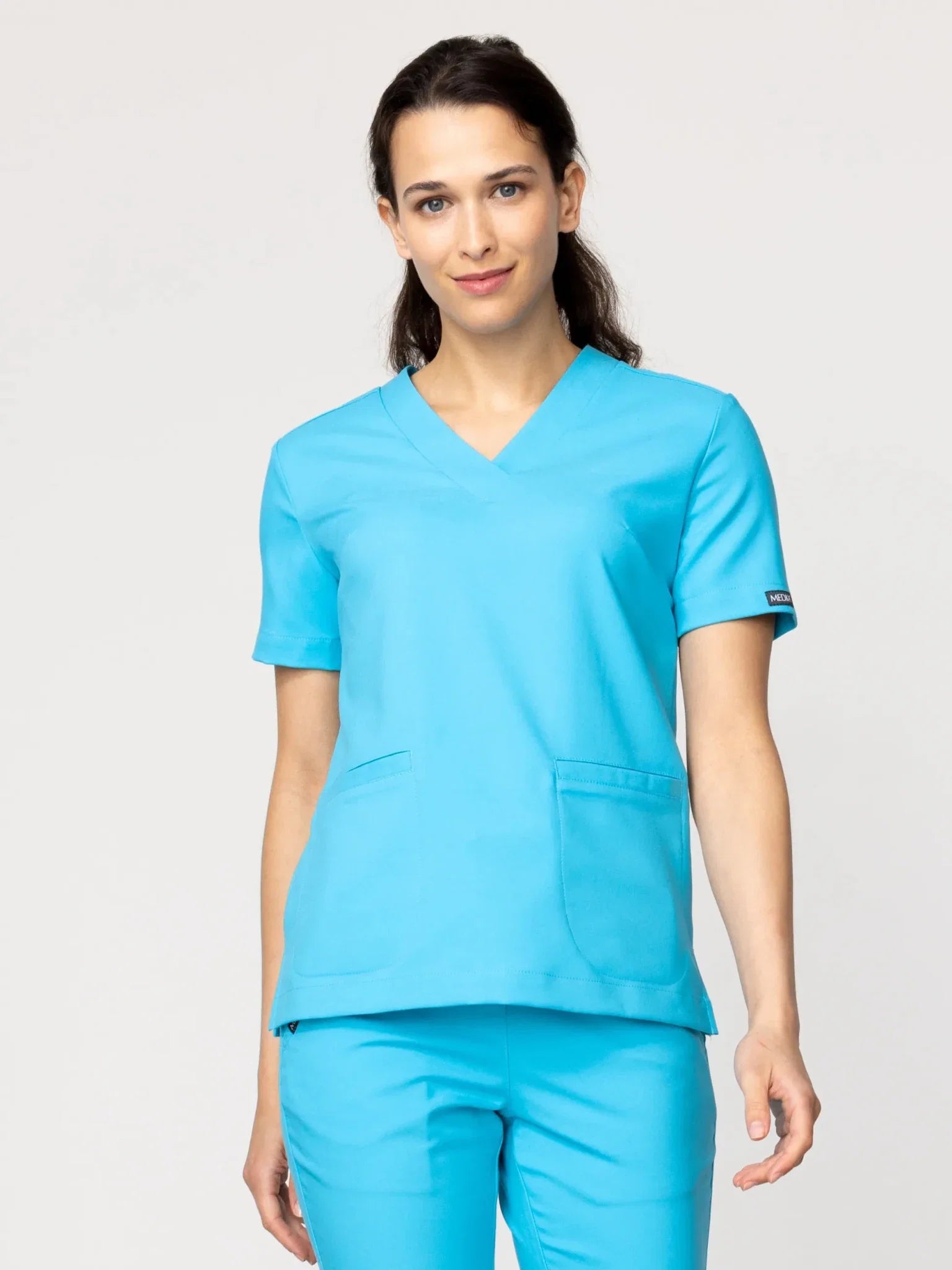Bluza medyczna damska - MOXI tropical blue