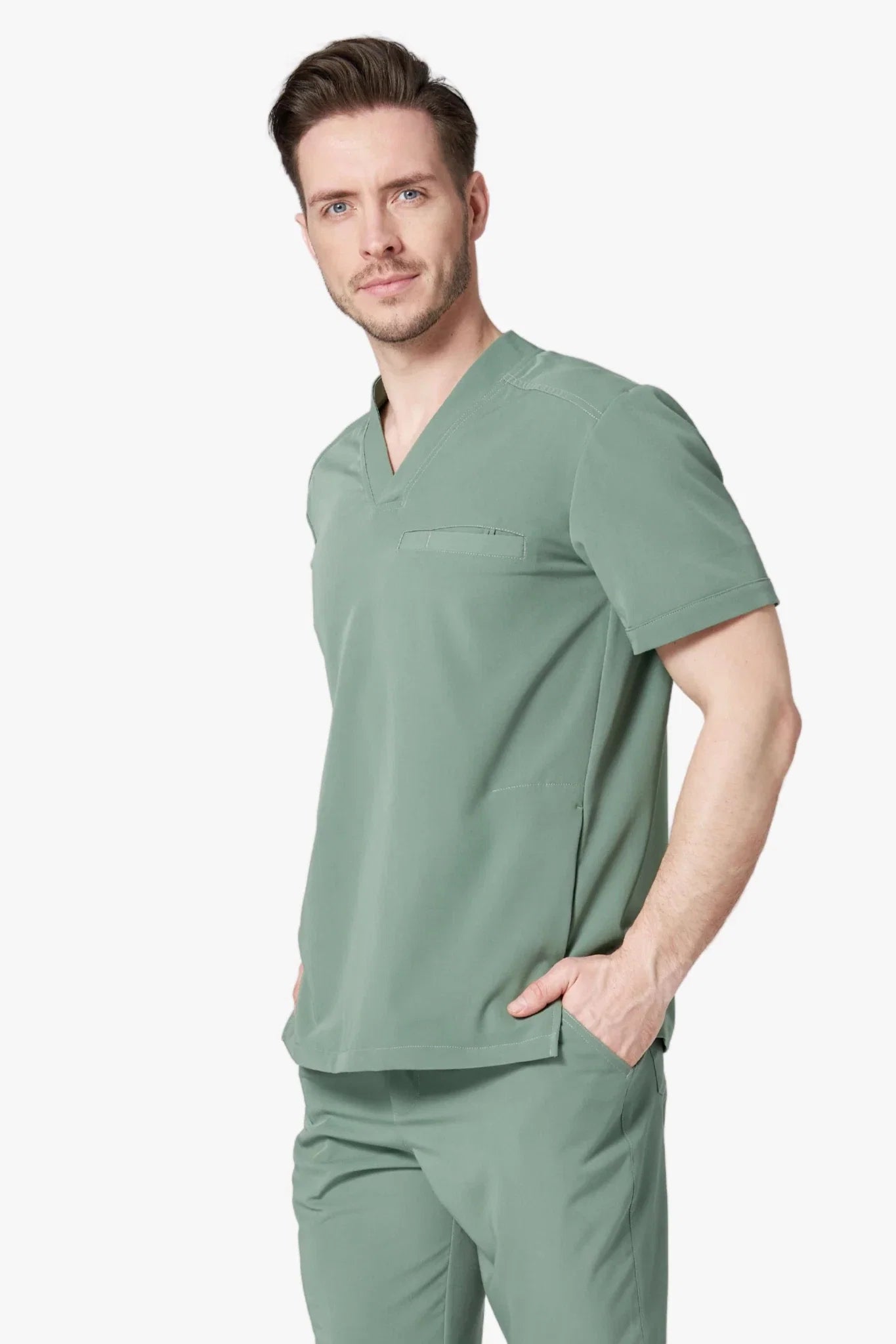 Bluza medyczna męska - TENDO oliwkowy