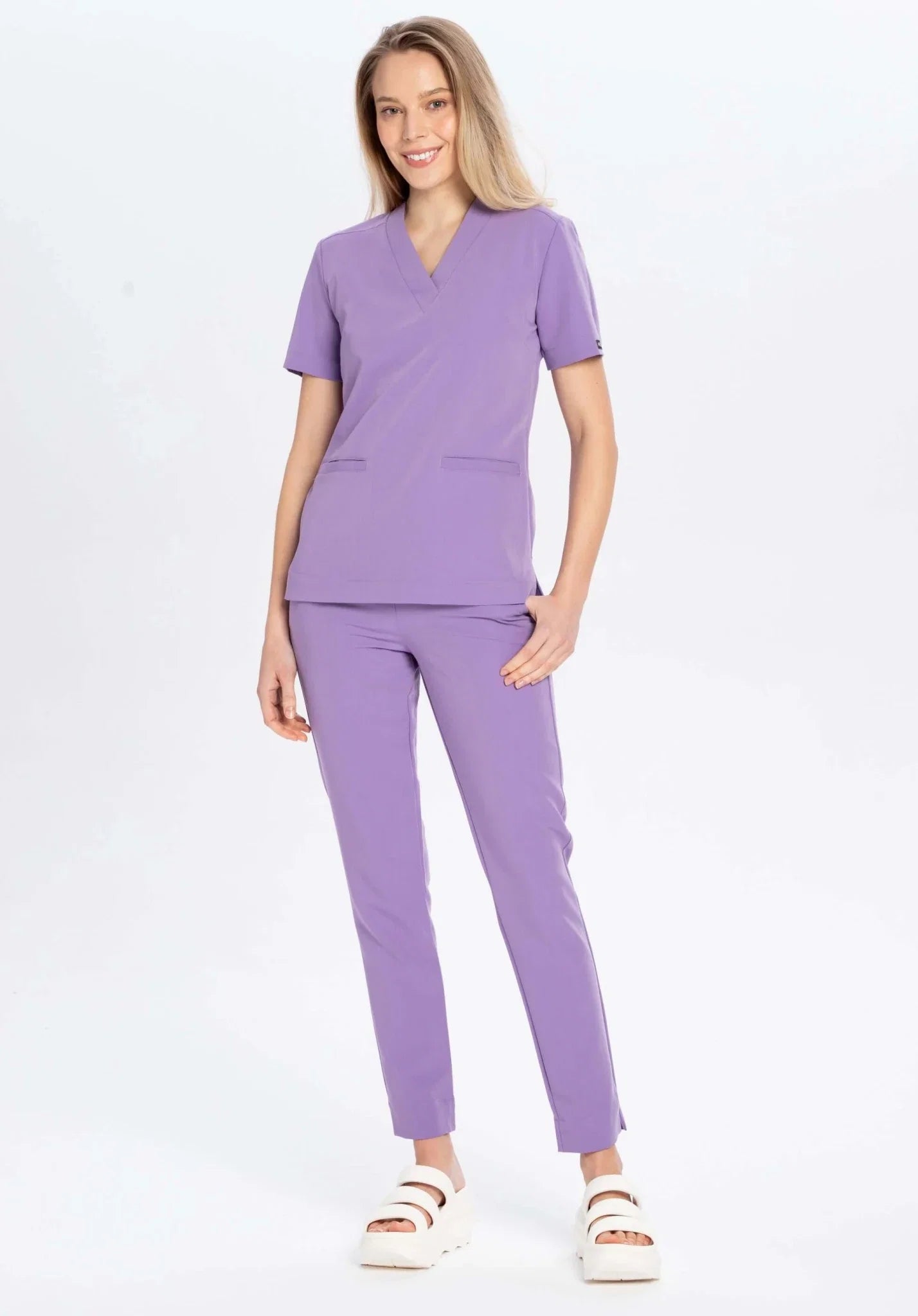 Komplet medyczny damski amethyst - bluza Moxi i spodnie Nessa OUTLET