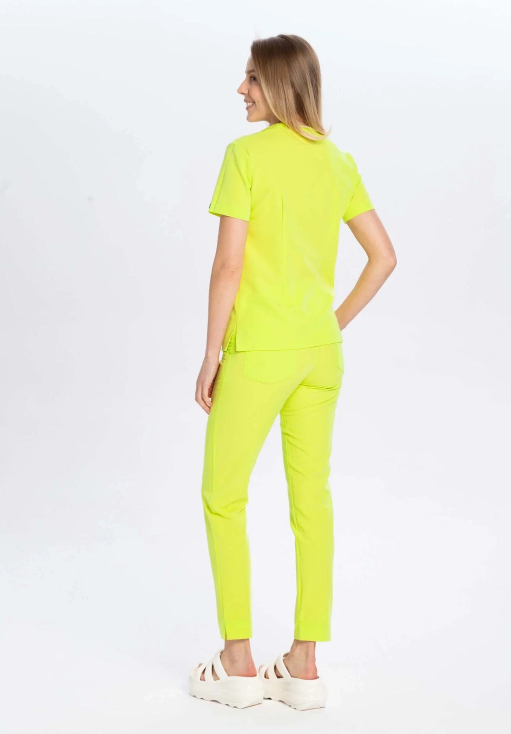 Komplet medyczny damski limonka - bluza Moxi i spodnie Nessa OUTLET