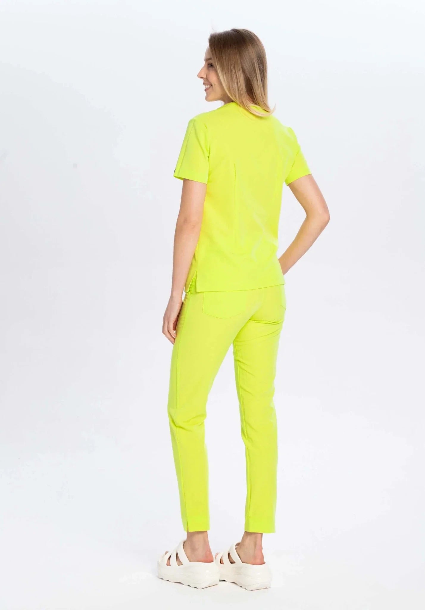 Komplet medyczny damski limonka - bluza Moxi i spodnie Nessa OUTLET