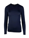 Koszulka medyczna damska Longsleeve navy blue