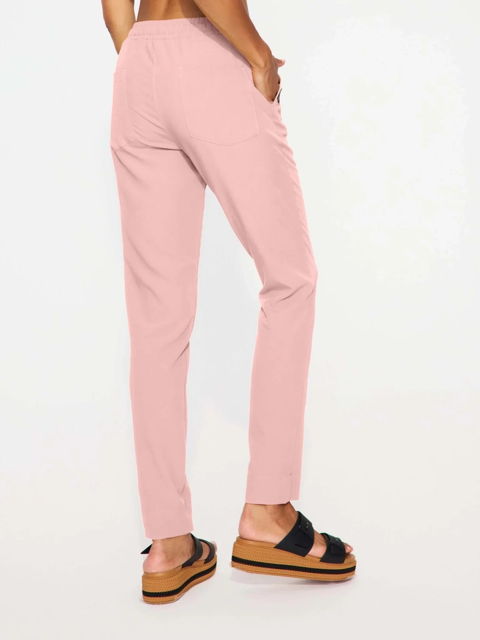 Spodnie medyczne damskie - NESSA salmon pink OUTLET