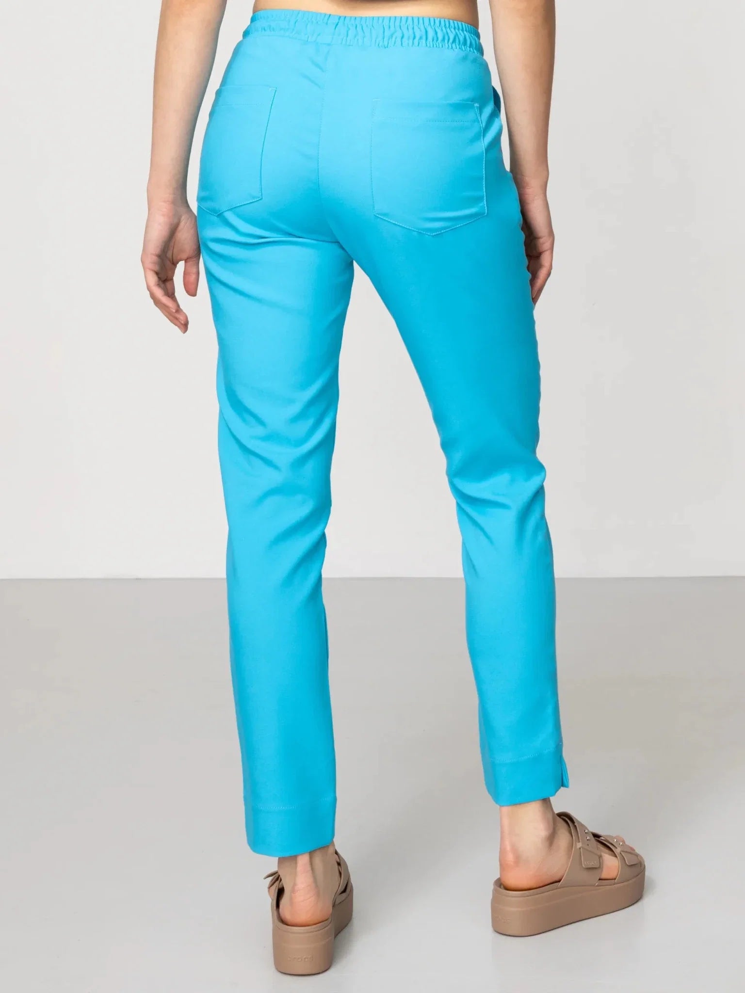 Spodnie medyczne damskie - NESSA tropical blue