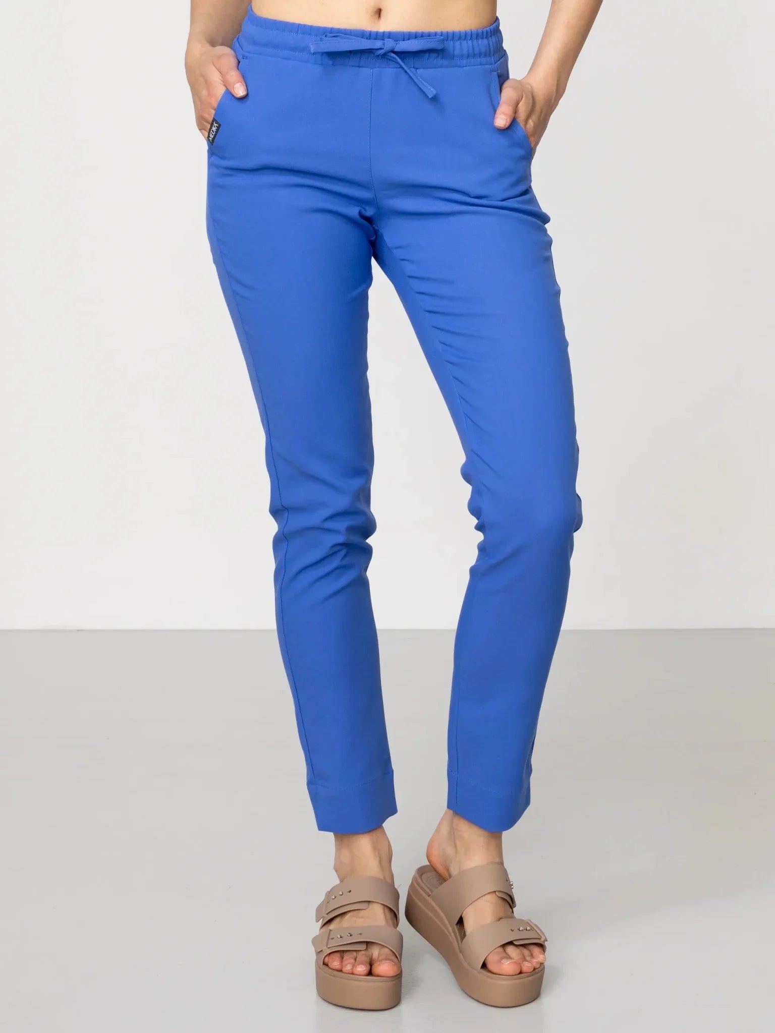 Spodnie medyczne damskie - NESSA vein blue
